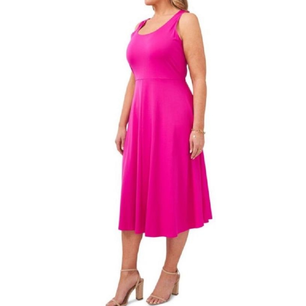 NWT MSK | $79 Scoop Neck Stretch Midi Dress - Picture 2 of 4